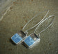 Ocean Reflections — A Pair of Owyhee Opal Dangle Earrings in Oxidized Sterling Silver