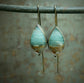 Shoreline Drops — A Pair of British Columbia Ocean Picture Jasper Drop Earrings in Oxidized Sterling Silver