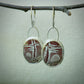 Ancient Treescapes — A Pair of Sonoran Jasper Dangle Earrings in Sterling Silver