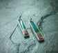 Driftwoods — A Pair of Petrified Wood Opal Dangle Earrings in Sterling Silver