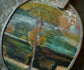 Up with the Morning Dew — An Opalized Petrified Wood Pendant Necklace in Oxidized Silver and 14kt Gold