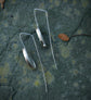 Forest Edge — A Pair of Mismatched Morning Dew Jasper Drop Earrings in Sterling Silver and Gold