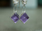 Frozen in Time: Frosty Lilacs — A Pair of Bridewell Stone Dangle Earrings in Sterling Silver