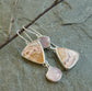 Mauve Mountains — A Pair of Crazy Lace Agate and Lavender Chalcedony Dangle Earrings in Sterling Silver