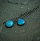 Frozen in Time: Summer Fireworks — A Pair of Bridewell Stone Dangle Earrings in Oxidized Sterling Silver