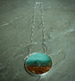 Underwater Mountain — A Scenic Opalized Petrified Wood Pendant Necklace in Sterling Silver