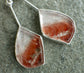 Matchstick Flames — A Pair of Super Seven Crystal Dangle Earrings in Sterling Silver