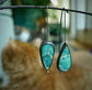Surface Current — A Pair of Sea Sediment Jasper Drop Earrings in Oxidized Sterling Silver