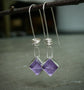 Frozen in Time: Frosty Lilacs — A Pair of Bridewell Stone Dangle Earrings in Sterling Silver