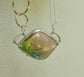 Frozen in Time: Watermelon Slice — A Bridewell Stone Pendant Necklace in Sterling Silver and Solid 14kt Gold