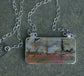 Mild Midnight — A Cherry Creek Jasper Landscape Pendant Necklace in Sterling Silver