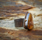 The Transition — A Fossilized Coral Ring in Oxidized Sterling Silver and 14kt Gold — Size 8