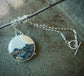 The Golden Hour — A Maligano Jasper Landscape Pendant Necklace in Sterling Silver