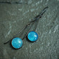 Frozen in Time: Summer Fireworks — A Pair of Bridewell Stone Dangle Earrings in Oxidized Sterling Silver
