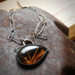 Frozen in Time: Grounding Earth — A Bridewell Stone Pendant Necklace in Sterling Silver and Gold