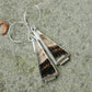 Dotted Landscape — A Pair of Dendritic Agate Dangle Earrings in Sterling Silver