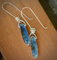 Frozen in Time: Blue Icicles — Bridewell Stone Dangle Earrings in Sterling Silver