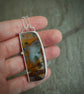 Autumn’s Gold - A Petrified Wood Opal Pendant Necklace in Sterling Silver