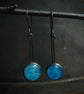 Frozen in Time: Summer Fireworks — A Pair of Bridewell Stone Dangle Earrings in Oxidized Sterling Silver