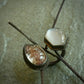 Moonlit Gardens — A Moonstone and Garden Quartz Spilt Shank Satellite Ring in Oxidized Sterling Silver — Size 5