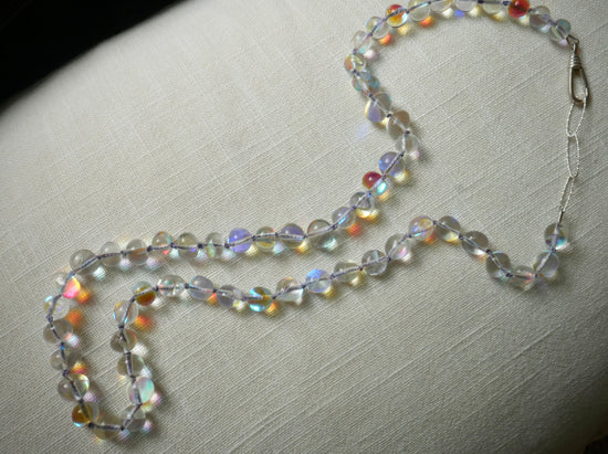Mermaid Quartz Beaded Necklace in Sterling Silver