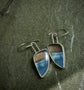 Calm Waters — A Pair of Owyhee Opal Dangle Earrings in Sterling Silver