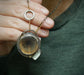 Eternal Sunflower — A Dendritic Agate and Tourmaline Pendant Necklace in Oxidized Sterling Silver and 14kt Gold