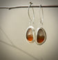 Deep in The Golden Hour — A Pair of Montana Agate Landscape Earrings in Sterling Silver and Gold