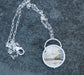 Sands of Time — A Petrified Wood Landscape Pendant Necklace in Sterling Silver and 14kt Gold