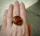 Lava Pools — A Moroccan Seam Agate Swirl Ring in Oxidized Sterling Silver — Size 8 1/2 to 9