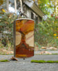 Autumn in New England — A Petrified Wood Pendant Necklace in Oxidized Sterling Silver and Solid 14kt Gold