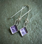 Frozen in Time: Frosty Lilacs — A Pair of Bridewell Stone Dangle Earrings in Sterling Silver