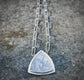 White Enchantress — A Milky Dendritic Agate Pendant Necklace in Sterling Silver