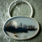 Casting Moonglow — A Dendritic Agate Landscape Pendant Necklace in Sterling Silver