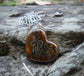 Unbreak my Heart — A Suture Ammonite Pendant Necklace in Oxidized Sterling Silver and Gold