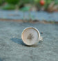 Peachy Keen — A Dendritic Agate Ring in Sterling Silver and 14kt Gold — Size 5 3/4