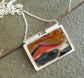 Otherworldly Sunrise — A Landscape Jasper Pendant Necklace in Sterling Silver