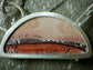 Burgundy Dreamscape — A Mimbres Dendritic Rhyolite and Moonstone Landscape Pendant Necklace in Sterling Silver
