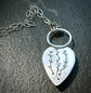 Violet Flowering — A Hidden Scene Purple Chalcedony Pendant Necklace in Sterling Silver