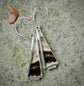 Dotted Landscape — A Pair of Dendritic Agate Dangle Earrings in Sterling Silver