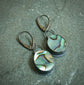 Sway the Tide — Abalone Shell Dangle Earrings in Oxidized Sterling Silver