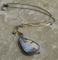Outer Reaches — A Boulder Opal Statement Pendant Necklace in Oxidized Silver and Gold