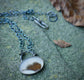Dunes of Castle Hill — A Dendritic Agate Pendant Necklace in Oxidized Sterling Silver