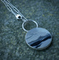 Snowy Dunes — A Reversible Landscape Java Jasper Pendant Necklace in Sterling Silver