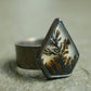 Rising Dawn — A Dendritic Agate Landscape Ring in Oxidized Sterling Silver — Size 7 1/2