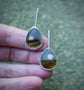 Moon Time Lapse — A Pair of Montana Agate Landscape Drop Earrings in Sterling Silver