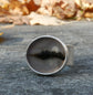 Reflections of Autumn — A Landscape Dendritic Agate Ring in Sterling Silver — Size 8