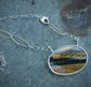 The Road Ahead — A Reversible Landscape Jasper Pendant Necklace in Sterling Silver and Gold
