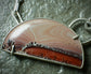 Burgundy Dreamscape — A Mimbres Dendritic Rhyolite and Moonstone Landscape Pendant Necklace in Sterling Silver