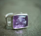 Frozen in Time: Frosty Lilac — A Bridewell Stone Ring in Sterling Silver — Size 8 1/4
